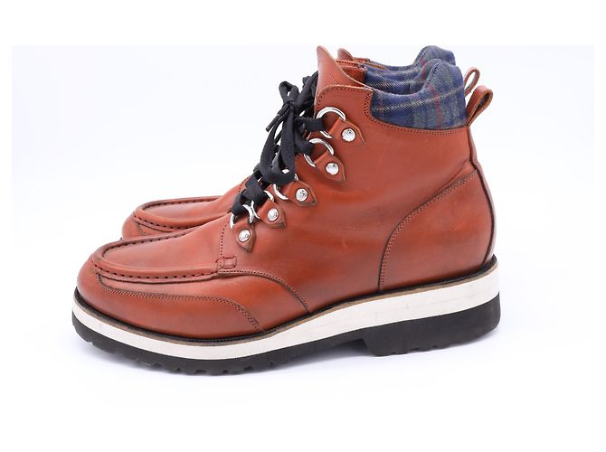 Dsquared2 Hiking Ankle Boots in Brown Leather - view 9