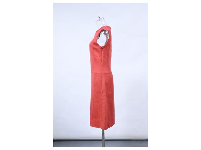 Vestido sem mangas até o joelho em cashmere laranja da Marc Jacobs - vista 7