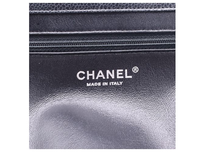 Timeless Chanel Große CC Rahmen gesteppte Clutch-Tasche aus schwarzem Leder - Ansicht 6