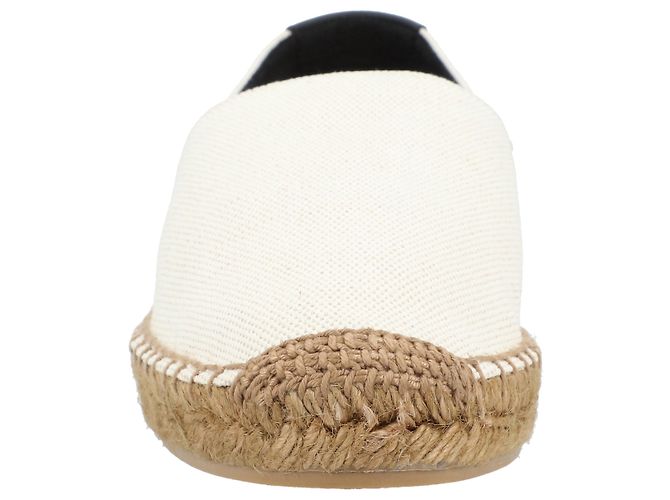 Espadrilles brodées Saint Laurent en toile beige - vue 5
