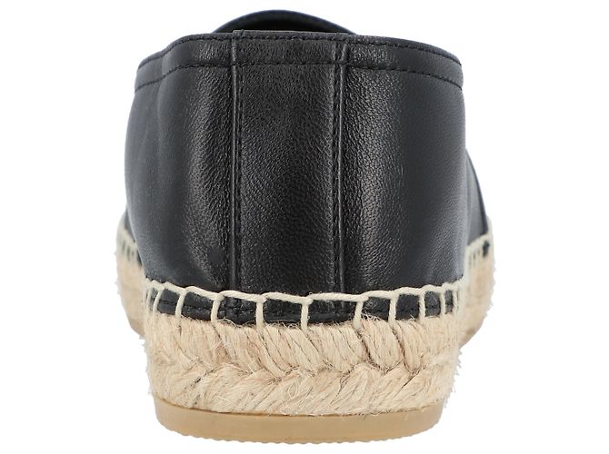 Espadrilles Monogram Saint Laurent en agneau noir - vue 3