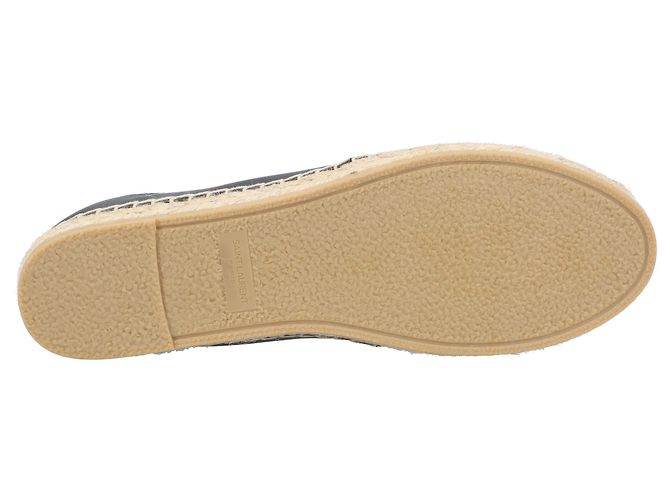 Espadrilles Monogram Saint Laurent en agneau noir - vue 4