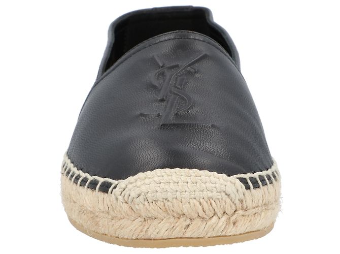 Espadrilles Monogram Saint Laurent en agneau noir - vue 5