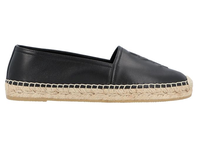 Espadrilles Monogram Saint Laurent en agneau noir - vue 6