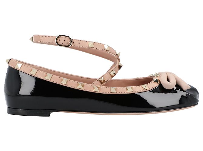 Valentino Garavani Ballerine Valentino Rockstud Nere Nero - vista 6