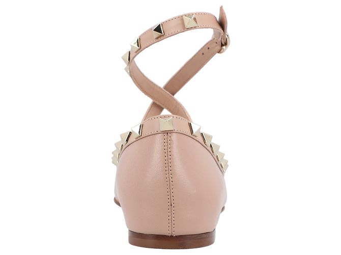 Valentino Garavani Bailarinas Nappa Rockstud Valentino Rosa - vista 3