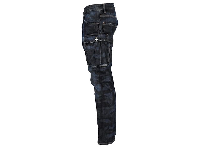 Jeans cargo mimetici Dsquared2 in cotone blu navy - vista 2