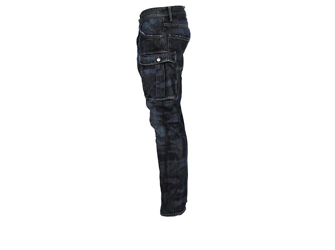 Jeans cargo mimetici Dsquared2 in cotone blu navy - vista 7