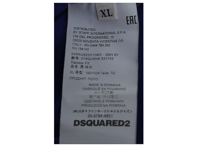 Polo de algodón azul con parche de logo Dsquared2 - vista 5