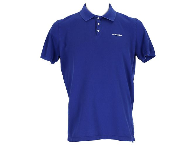 Polo de algodón azul con parche de logo Dsquared2 - vista 6