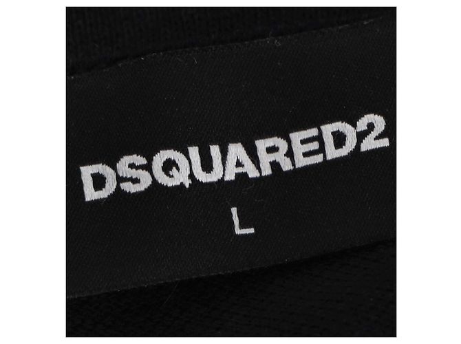 Camisa Polo Patch Dsquared2 en algodón negro - vista 4