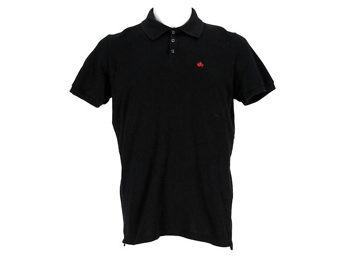 Camisa Polo Patch Dsquared2 en algodón negro - vista 5