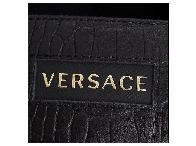 Jeans Slim Fit Jacquard de Versace en Algodón Azul - vista 7