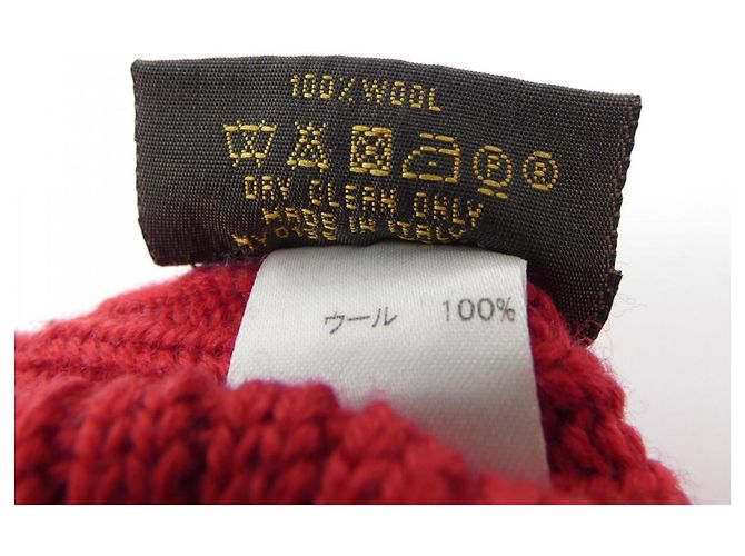 Rote Wollhandschuhe von Louis Vuitton - Ansicht 3