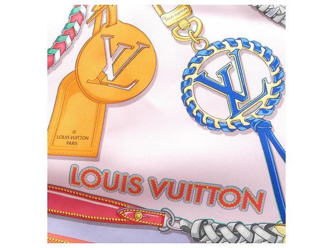 Bufanda Carre Mix y Strap Louis Vuitton Rosa Multicolor - vista 2