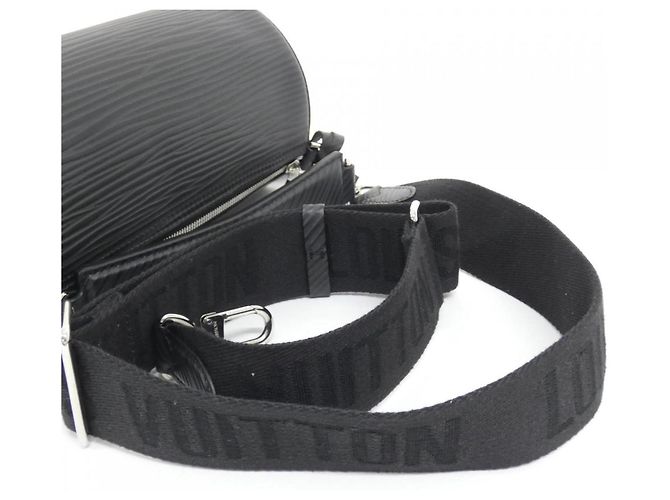 Borsa a Spalla Louis Vuitton Epi XL Soft Polochon PM Nero - vista 4