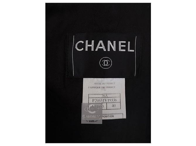 Chanel Vintage Relic schwarze Tweedjacke 40 FR - Ansicht 11