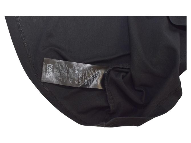 Camiseta negra de algodón Karl Lagerfeld Choupette XS Negro - vista 6
