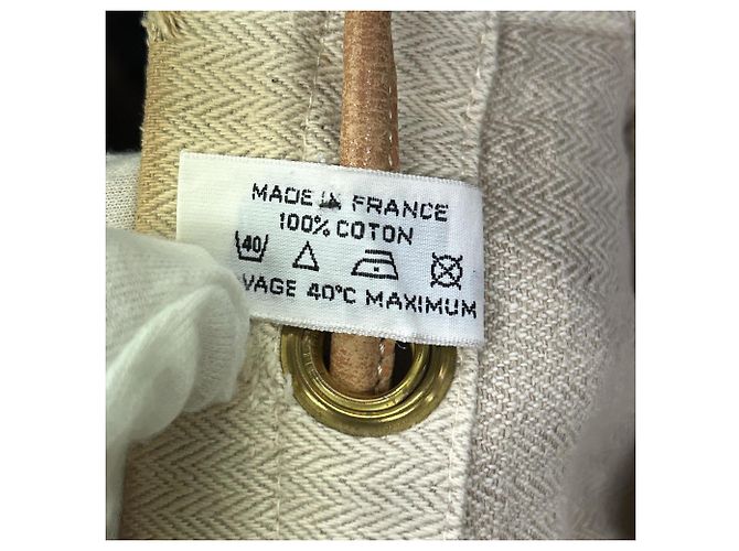 Hermès Aline GM Schultertasche aus Chevron-Leder Beige - Ansicht 10
