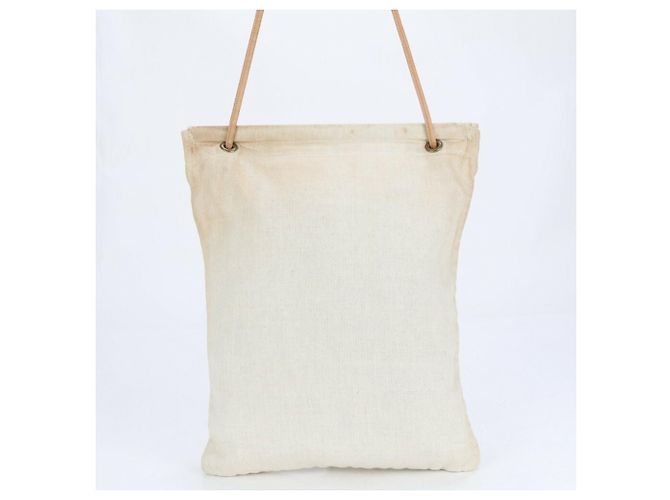 Hermès Aline GM Schultertasche aus Chevron-Leder Beige - Ansicht 5