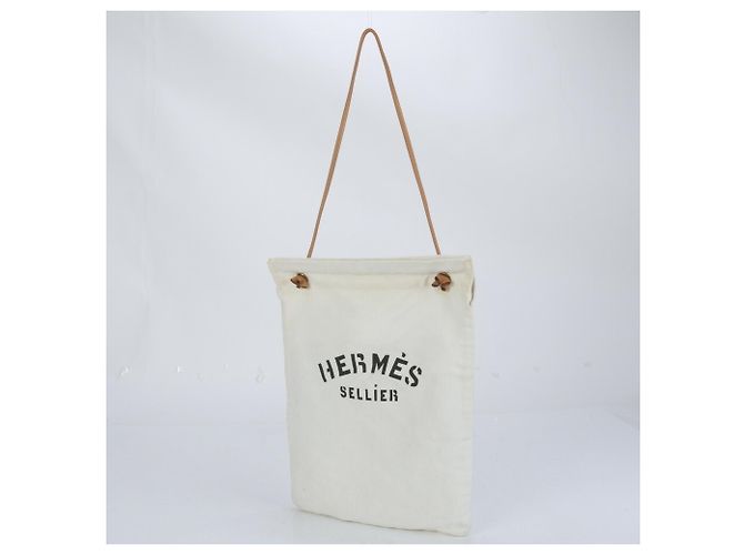 Borsa a spalla in pelle Chevron Aline GM di Hermès Bianco - vista 2
