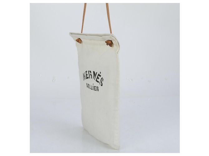 Borsa a spalla in pelle Chevron Aline GM di Hermès Bianco - vista 5