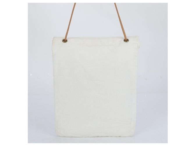 Borsa a spalla in pelle Chevron Aline GM di Hermès Bianco - vista 6