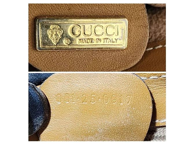 GUCCI Vintage Micro GG Canvas Schultertasche Beige/Braun - Ansicht 10