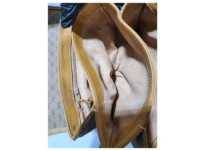 GUCCI Vintage Micro GG Canvas Schultertasche Beige/Braun - Ansicht 16