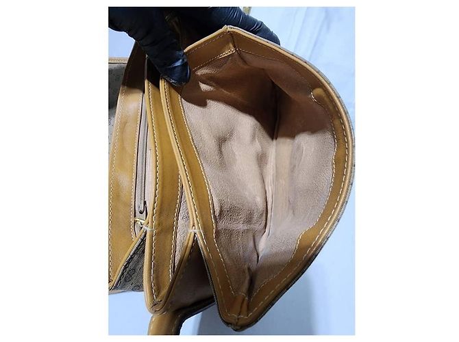GUCCI Vintage Micro GG Canvas Schultertasche Beige/Braun - Ansicht 17