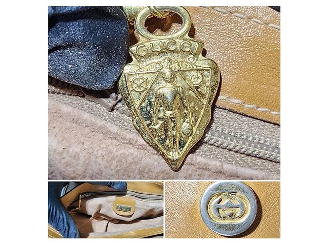 GUCCI Vintage Micro GG Canvas Schultertasche Beige/Braun - Ansicht 8