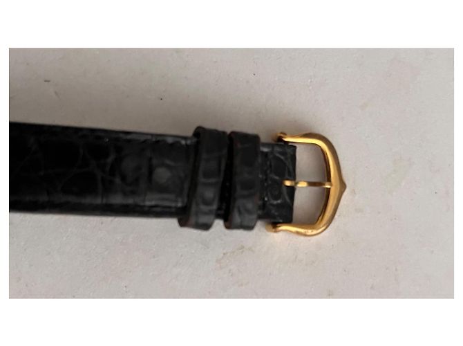 Cartier Tank Uhr Goldplattiert Grau Anthrazitgrau - Ansicht 8
