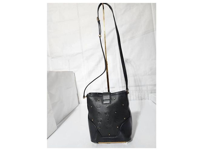 Borsa a tracolla Mini Claudia Studs in tela rivestita MCM nera Nero - vista 4
