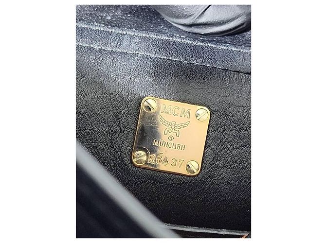 Borsa a tracolla Mini Claudia Studs in tela rivestita MCM nera Nero - vista 5