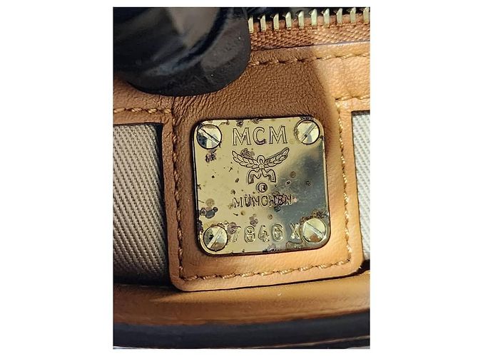 MCM Visetos Medium Patricia Wallet On Chain Cognac Marrone - vista 6