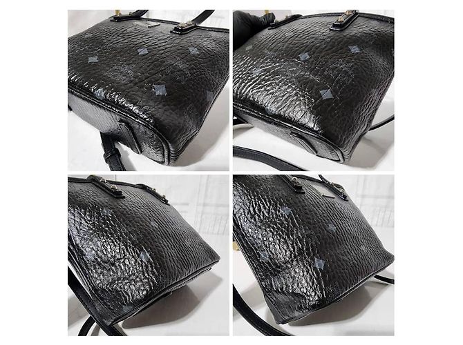 MCM Mini Borsa Tote Nera/Grigia Nero Grigio - vista 10