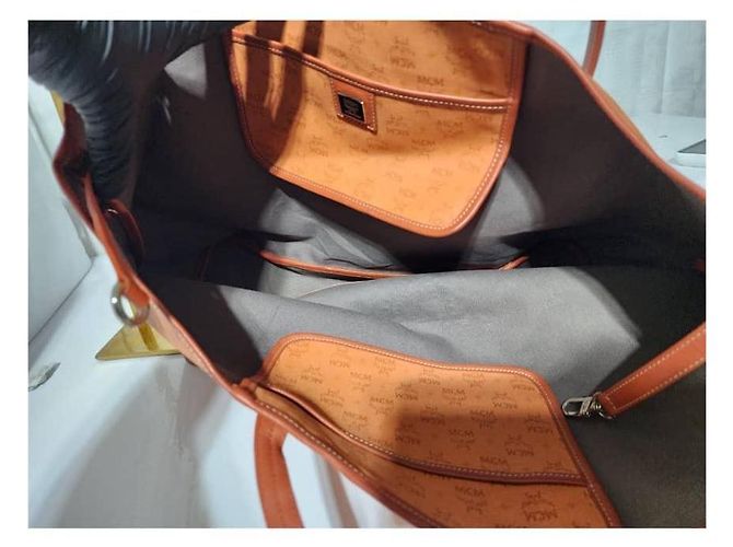 Borsa Tote MCM Visetos Marrone - vista 13