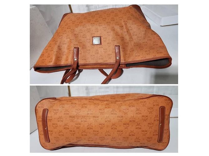 Borsa Tote MCM Visetos Marrone - vista 5
