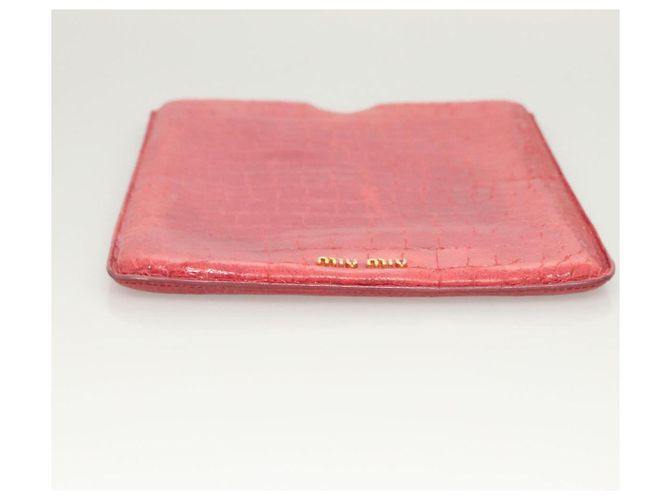 Custodia per iPad in Pelle Rosa Miu Miu Auth 121106 - vista 6