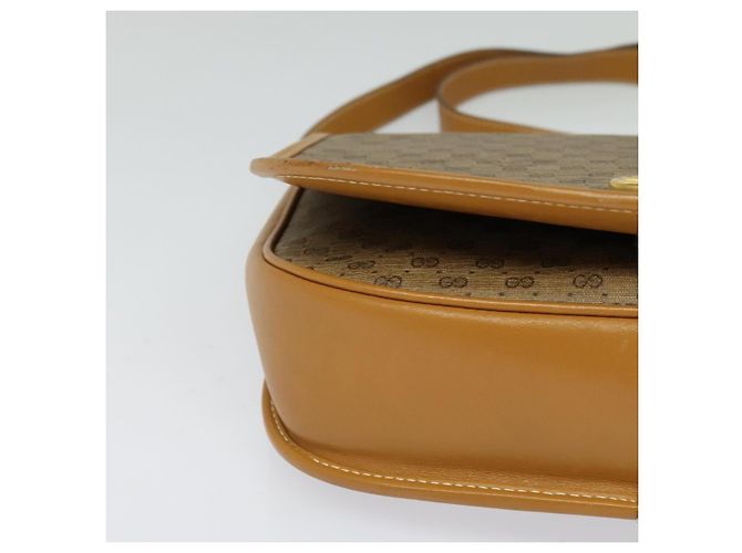GUCCI Micro GG Supreme Schultertasche PVC Beige Gold Auth th6085 Golden - Ansicht 10