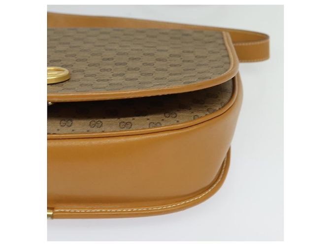 GUCCI Micro GG Supreme Schultertasche PVC Beige Gold Auth th6085 Golden - Ansicht 11