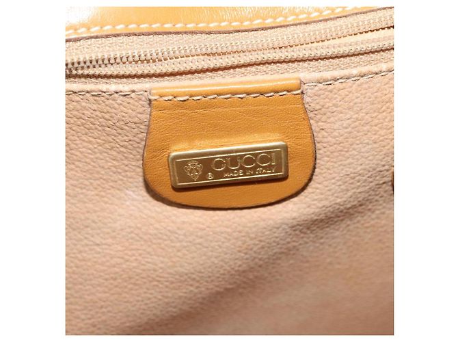 GUCCI Micro GG Supreme Schultertasche PVC Beige Gold Auth th6085 Golden - Ansicht 16