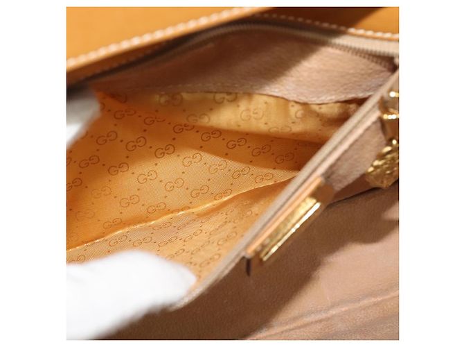 GUCCI Micro GG Supreme Schultertasche PVC Beige Gold Auth th6085 Golden - Ansicht 20