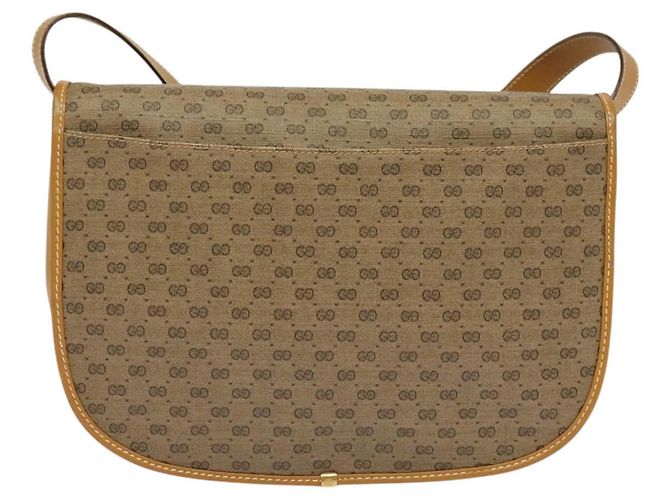 GUCCI Micro GG Supreme Schultertasche PVC Beige Gold Auth th6085 Golden - Ansicht 3