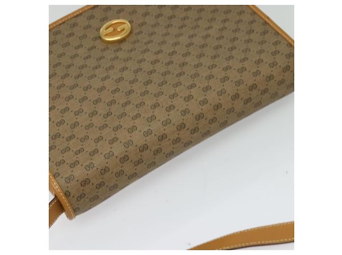 GUCCI Micro GG Supreme Schultertasche PVC Beige Gold Auth th6085 Golden - Ansicht 6