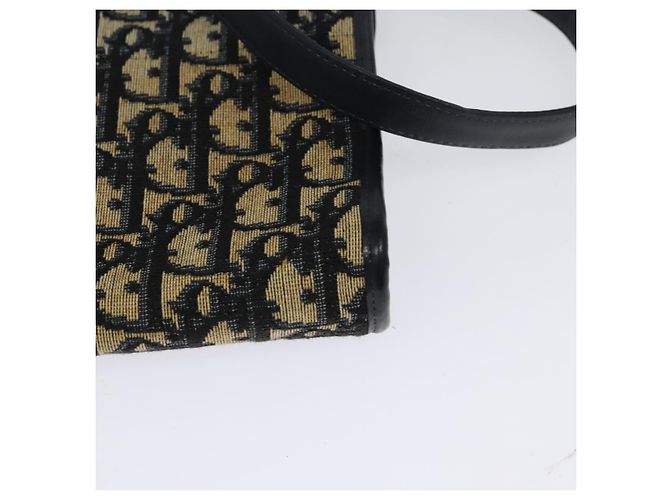 Borsa a spalla in tela Trotter Christian Dior blu navy oro Auth 125910 D'oro - vista 13