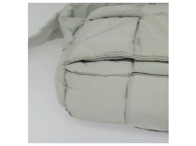 Autre Marque BAGUE VENETA MAXI INTRECCIATO Borsa a spalla in nylon grigio Auth mr1362 Marrone - vista 10