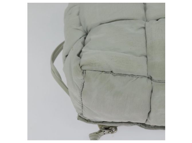 Autre Marque BAGUE VENETA MAXI INTRECCIATO Borsa a spalla in nylon grigio Auth mr1362 Marrone - vista 12