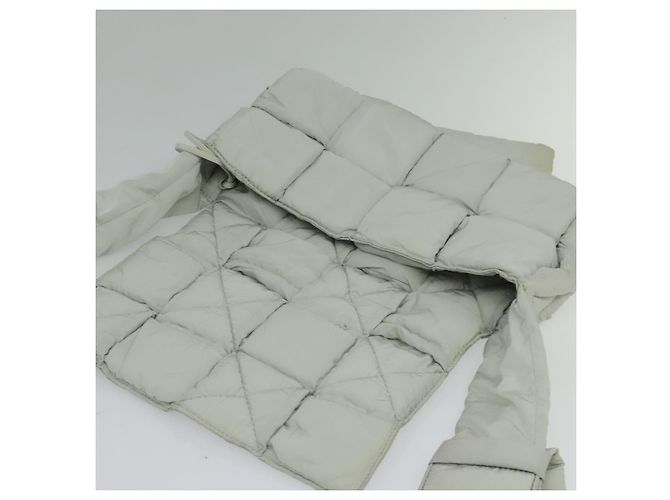 Autre Marque BAGUE VENETA MAXI INTRECCIATO Borsa a spalla in nylon grigio Auth mr1362 Marrone - vista 14