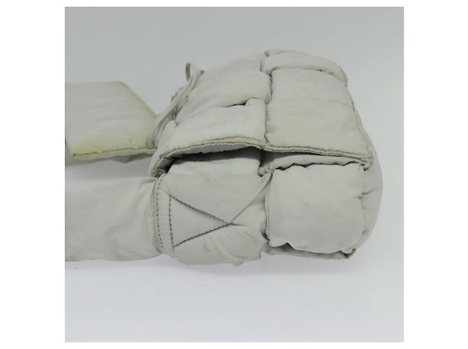 Autre Marque BAGUE VENETA MAXI INTRECCIATO Borsa a spalla in nylon grigio Auth mr1362 Marrone - vista 4
